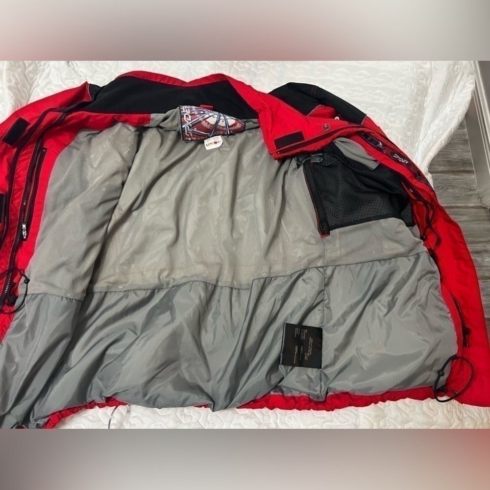 Spyder ski jacket size 12 large red xo 5000m women vintage - Picture 12 of 15